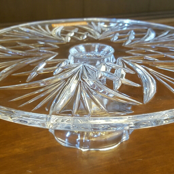 *SOLD* NACHTMANN CRYSTAL TART PLATE ON PEDESTAL - Picture 5 of 6